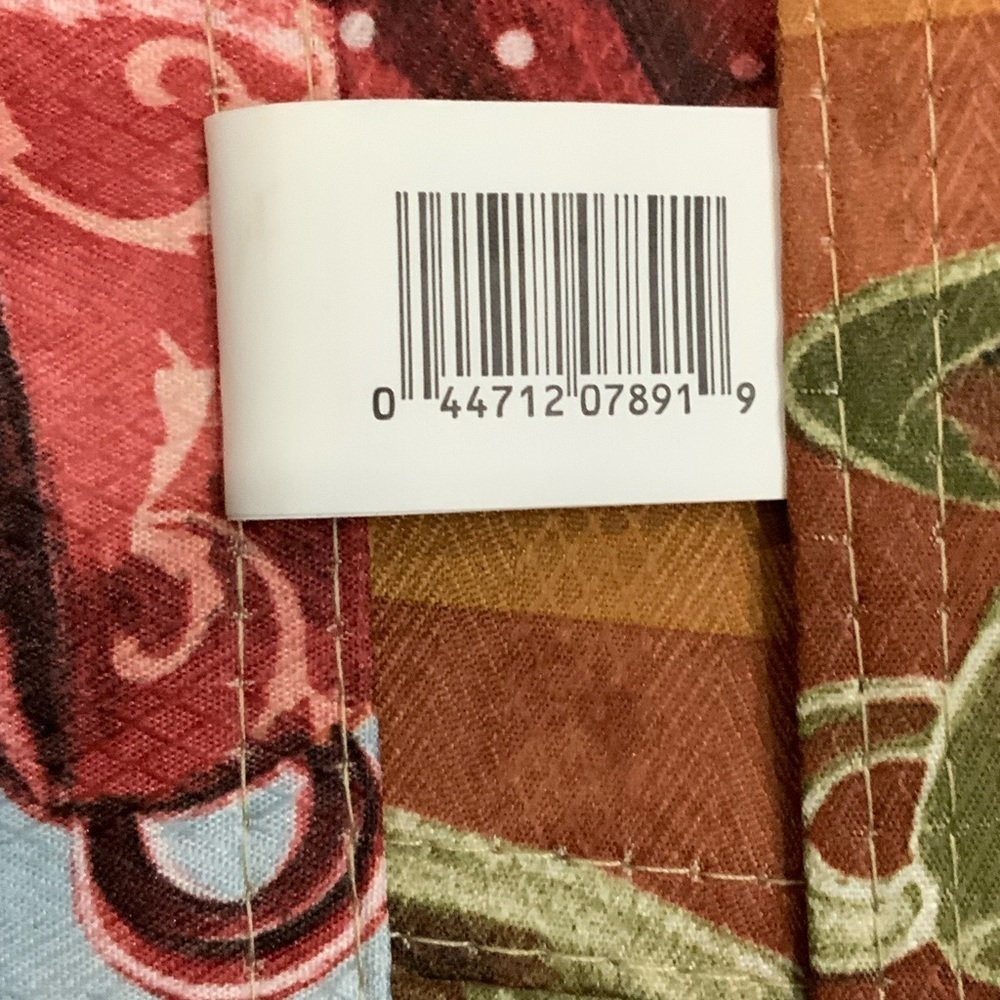 Coffee Time Placemats Printed Lined  Reversible Retro Block Pattern Set of 4 - Picture 6 of 16